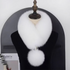 Neck Warmer Faux Fur Collar Scarf Magnetic Closure White color