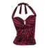 Red Zebra Halter Top Obsession Nikki Halloween Costume front view