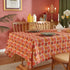 Maple leaf tablecloth pattern and drape; display size may differ