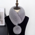 Neck Warmer Faux Fur Collar Scarf Magnetic Closure Gray color