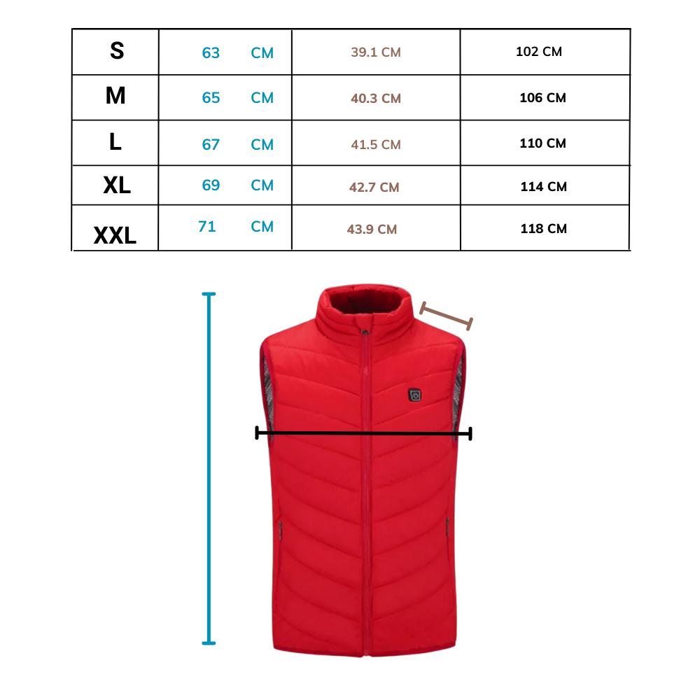 Unisex Heated Vest USB Multi Zone Heating Lightweight feature overview