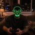 LED Skull Mask Light Up Halloween Face Mask size and fit