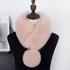 Neck Warmer Faux Fur Collar Scarf Magnetic Closure Pink color