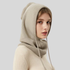 Hooded Neck Warmer Winter Knitted Stretchable Beige color