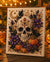 Halloween Pearl Art DIY Kit 5D Bead Craft Set Skull Bloom color