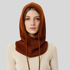 Hooded Neck Warmer Winter Knitted Stretchable Brown color