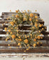 Candle Ring Fall Flower Centerpiece Mustard Yellow lifestyle scene
