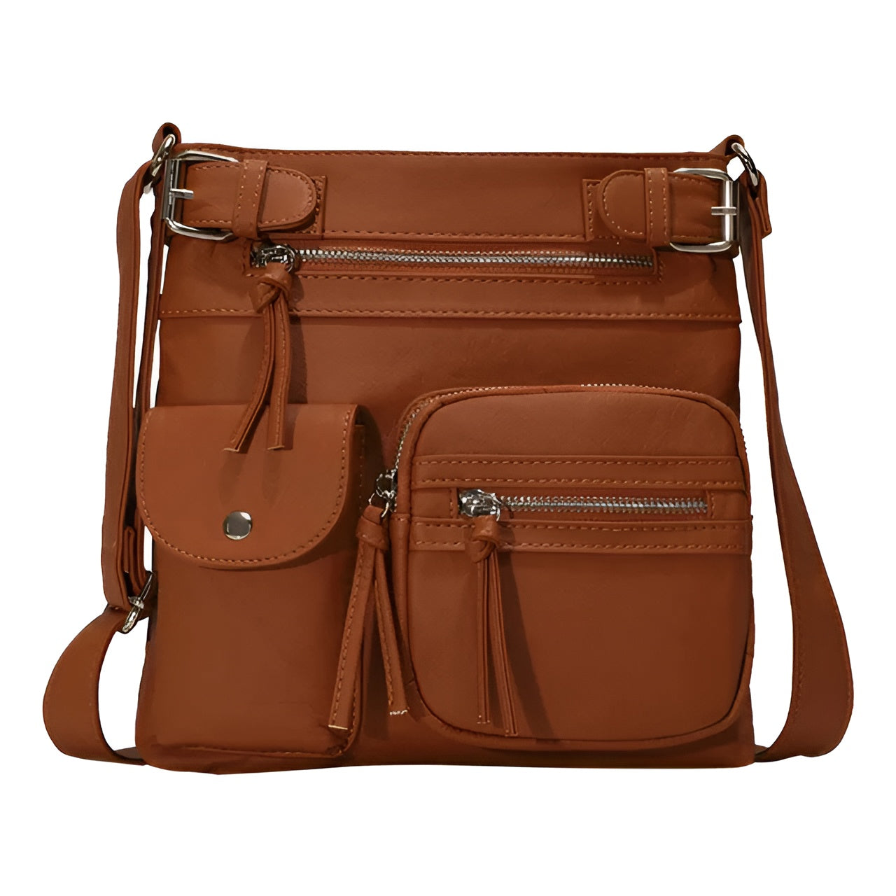 Black Shoulder Bag – Stylish & Functional – Multi-Pocket Design for Women 11