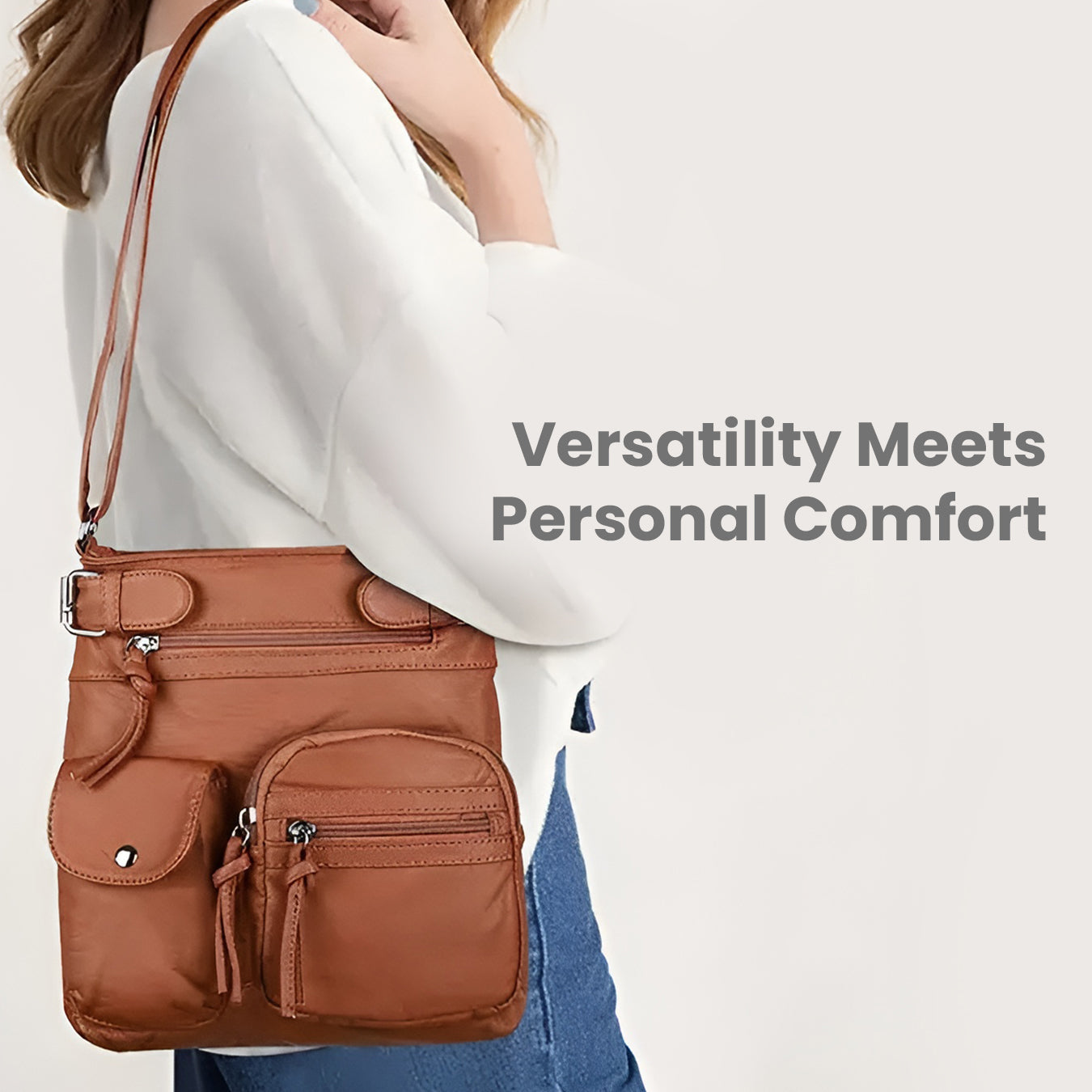 Black Shoulder Bag – Stylish & Functional – Multi-Pocket Design for Women 5
