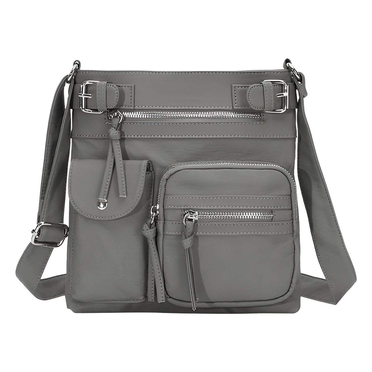 Black Shoulder Bag – Stylish & Functional – Multi-Pocket Design for Women 9