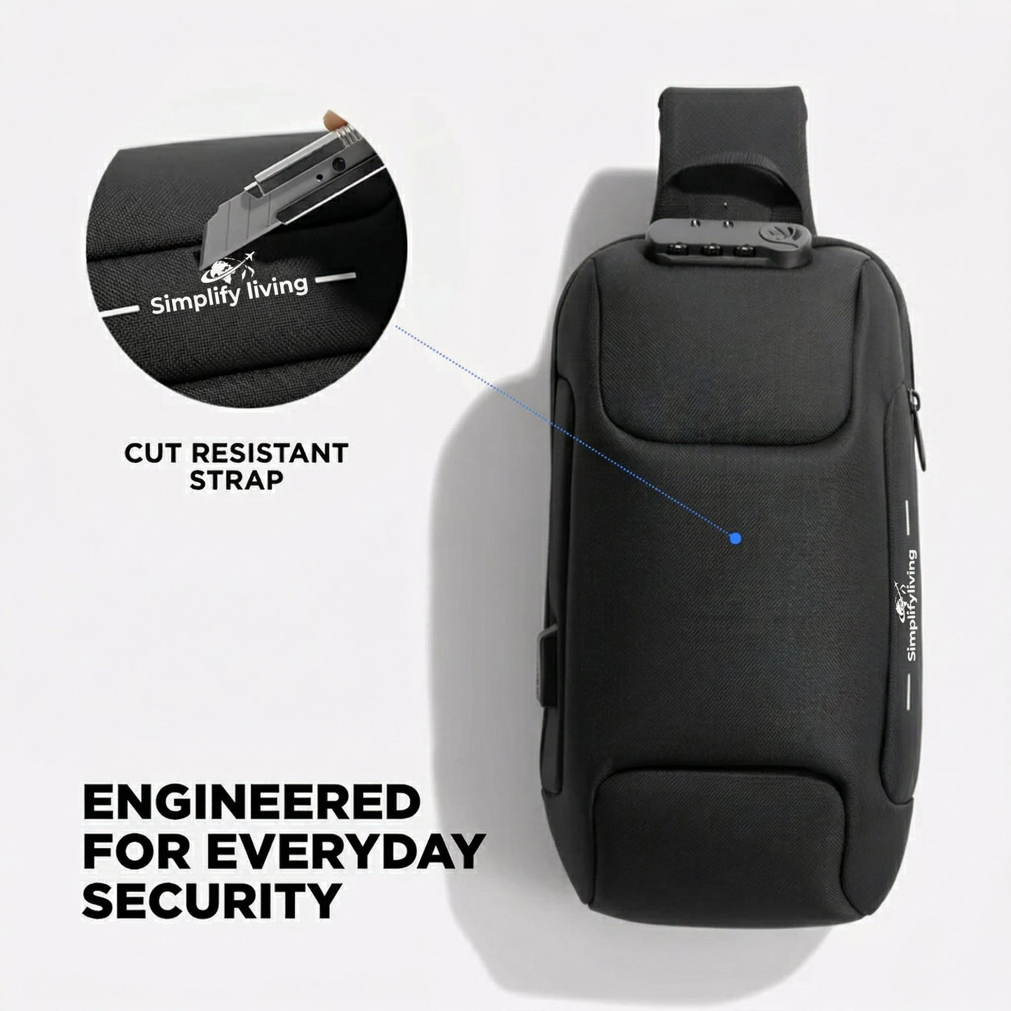 Crossbody Bag – Anti-Theft & USB Charging – Lightweight Travel Companion 5