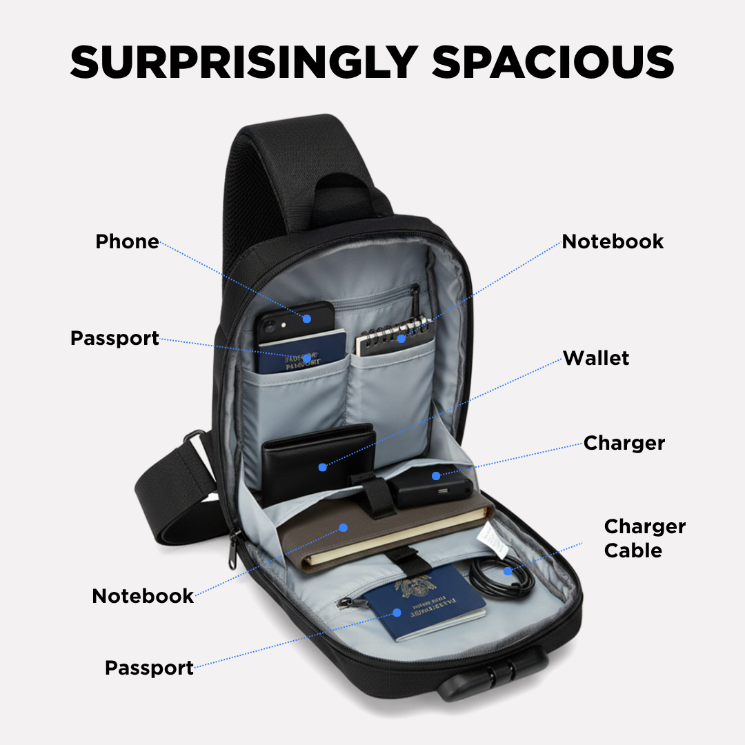 Crossbody Bag – Anti-Theft & USB Charging – Lightweight Travel Companion 6