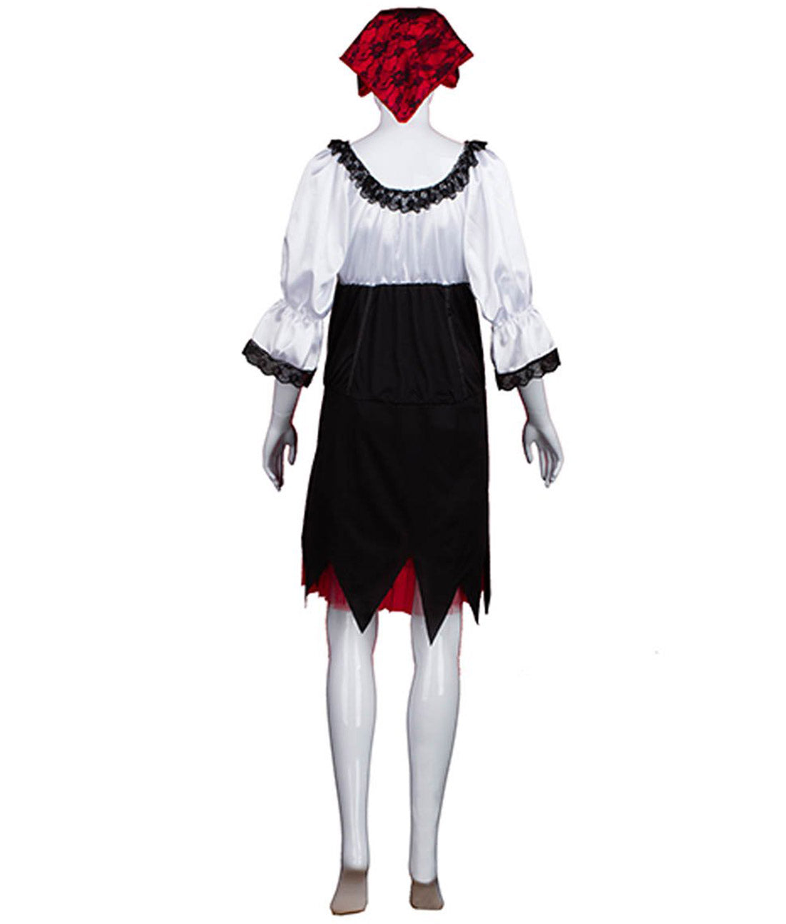 Womens Pirate Costume Dress with Headscarf and Corset size and fit