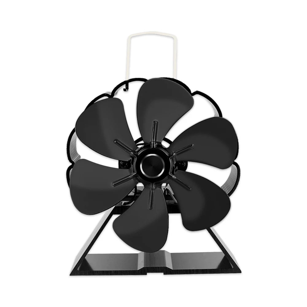 Fireplace Stove Fan Heat Powered 6 Blade with Thermometer studio packshot