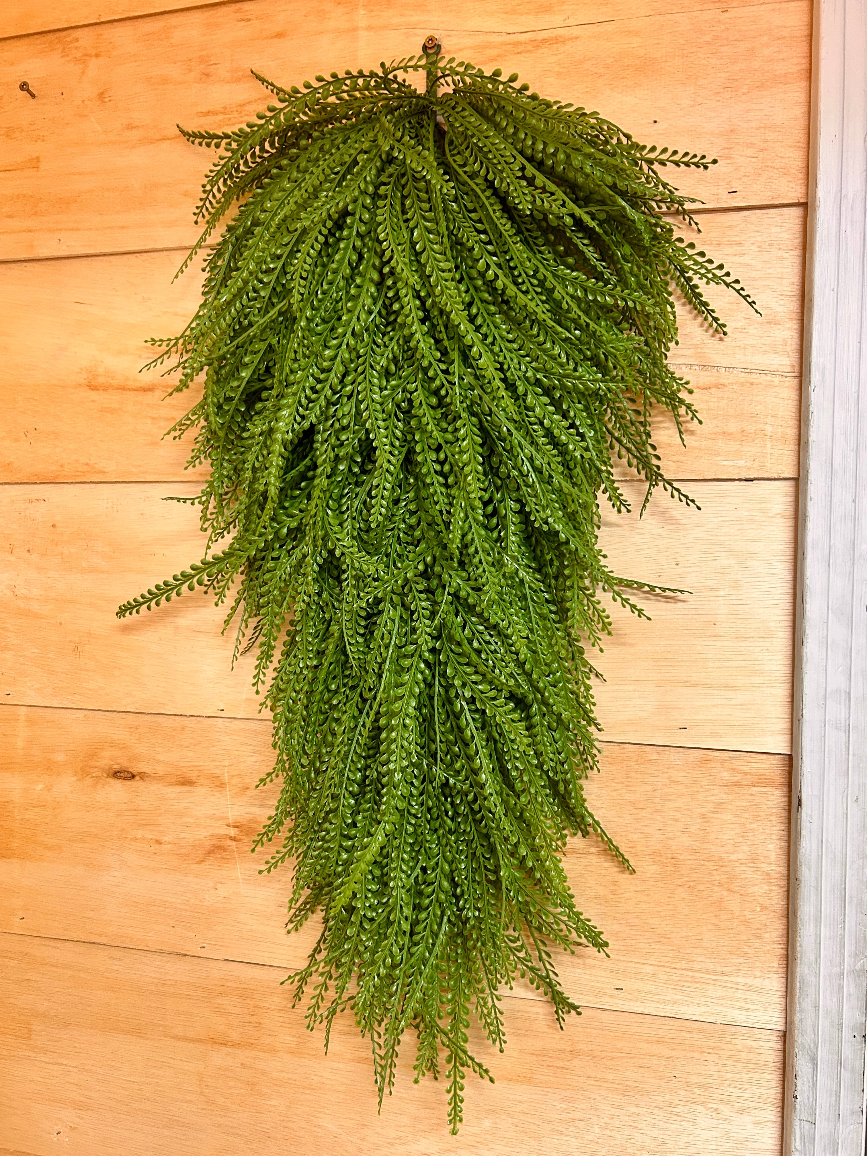 Fall Decoration for Porch 32 Inch Green Teardrop Swag lifestyle scene