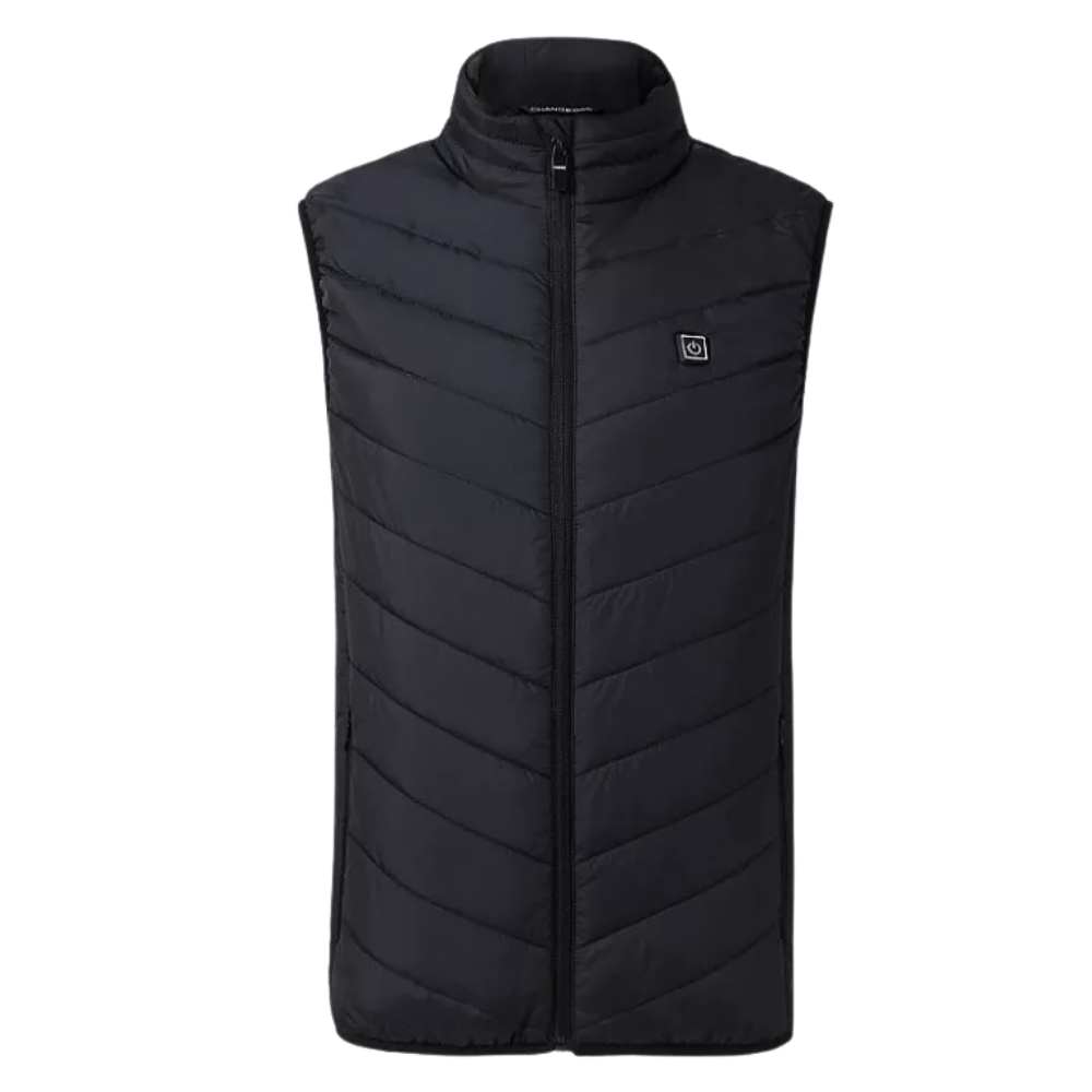 Unisex Heated Vest USB Multi Zone Heating Lightweight Black color