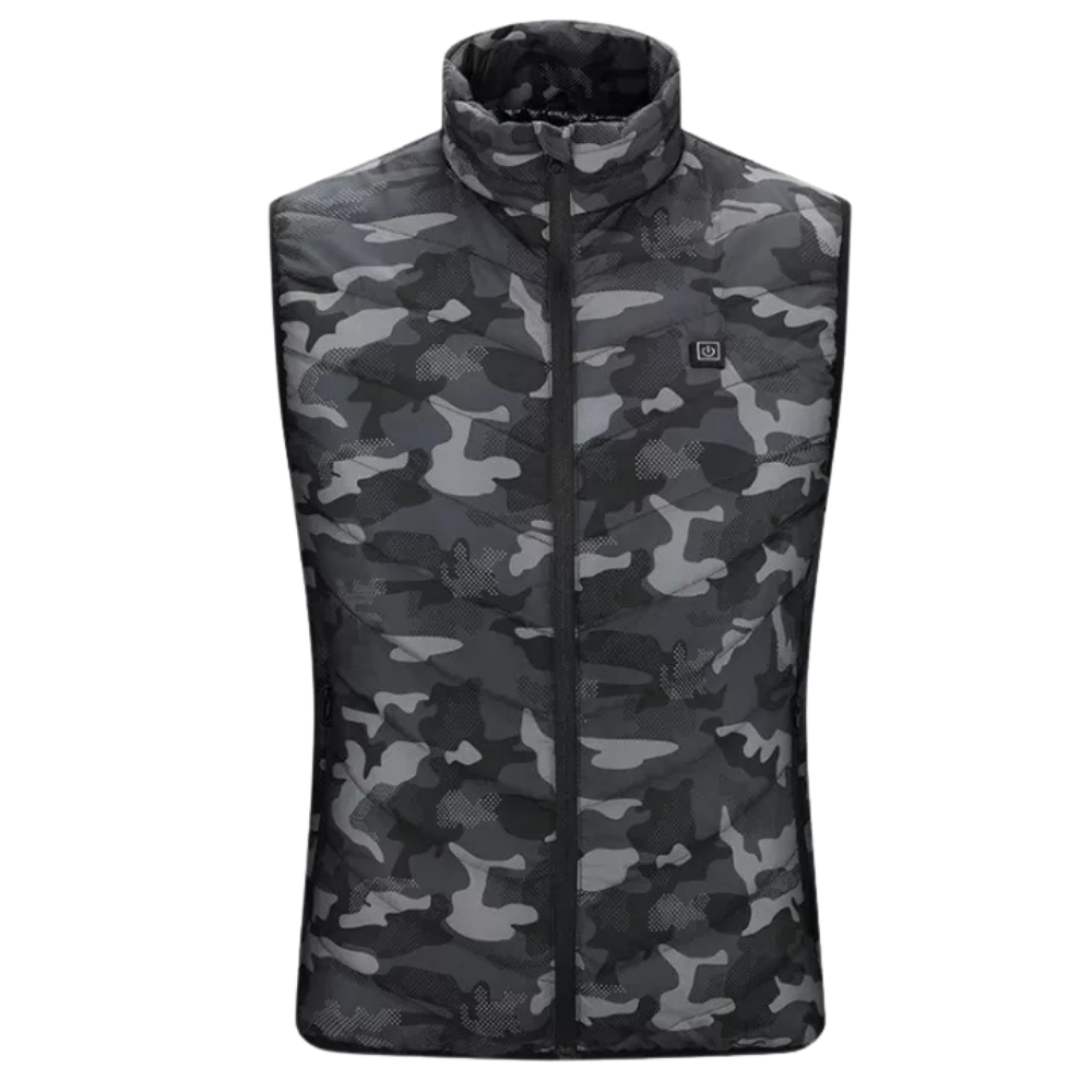 Unisex Heated Vest USB Multi Zone Heating Lightweight Camo color