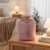 Hot Water Bottle 2 Liter Soft Plush Cover Pink Grey lifestyle scene