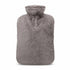 Hot Water Bottle 2 Liter Soft Plush Cover Pink Grey studio packshot