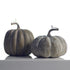 Pair of medium weathered sage decorative pumpkins