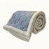 Warm Blankets Reversible Sherpa Fleece Throw Silver Gray color