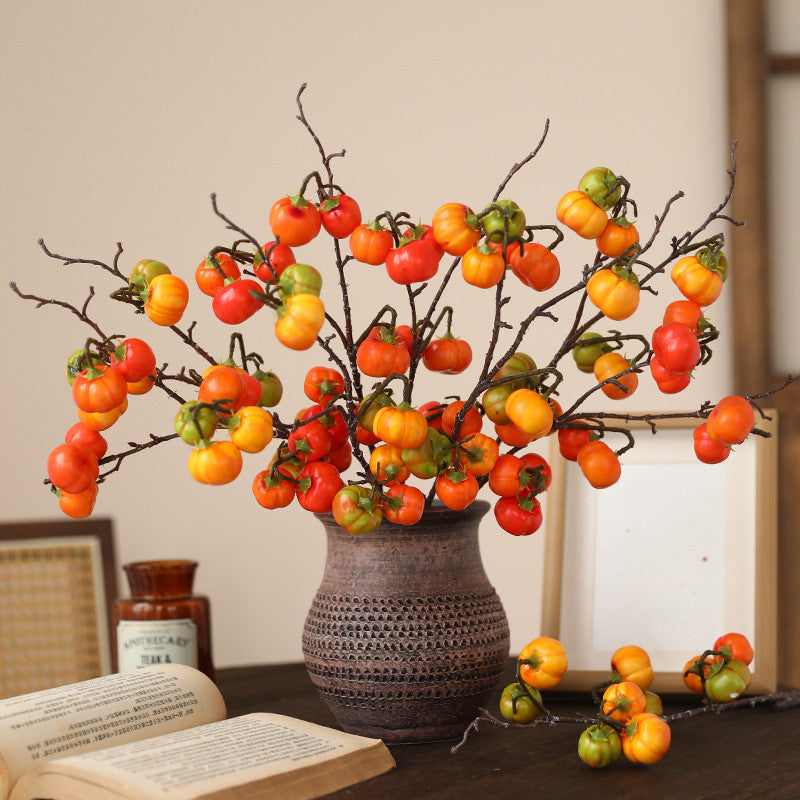 Artificial Fall Pumpkin Berry Stems lifestyle scene