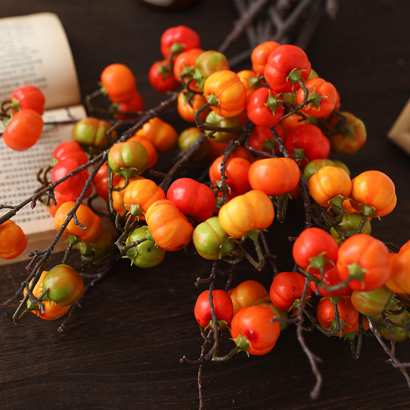 Artificial Fall Pumpkin Berry Stems in use