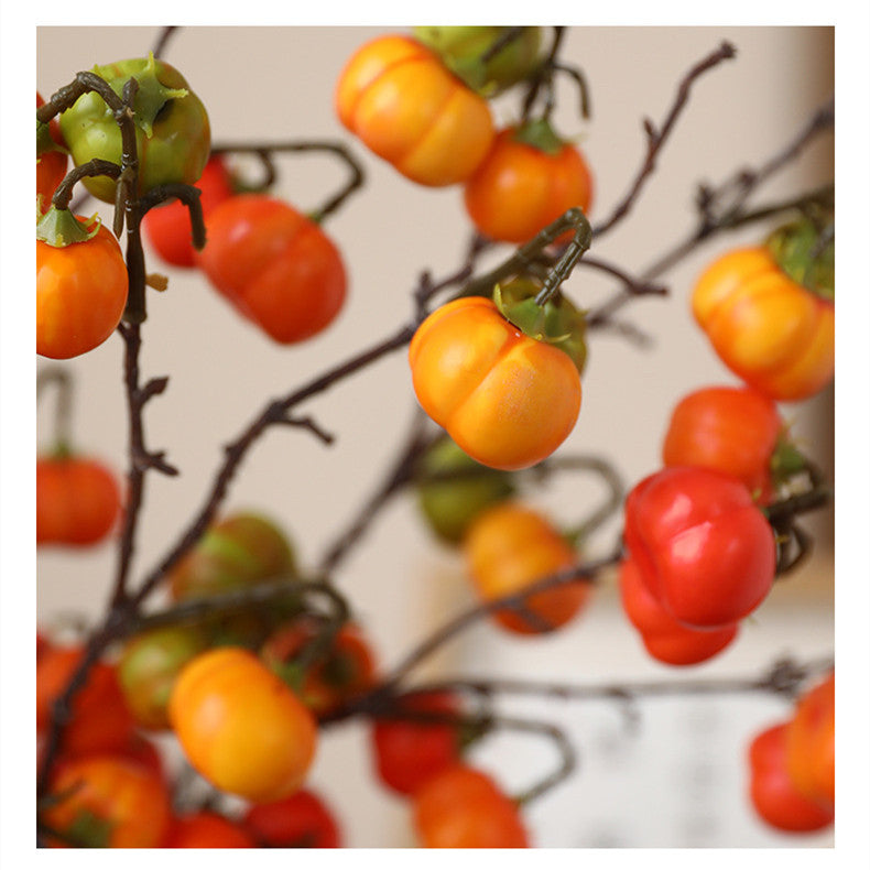 Artificial Fall Pumpkin Berry Stems detail