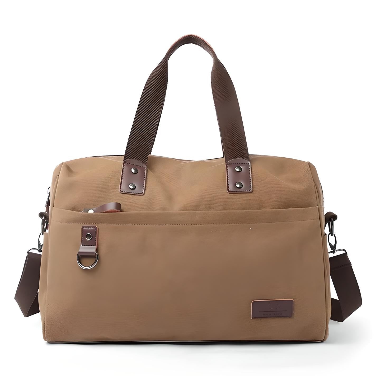 Men's Canvas Duffle Bag with Multiple Compartments and Adjustable Strap 14