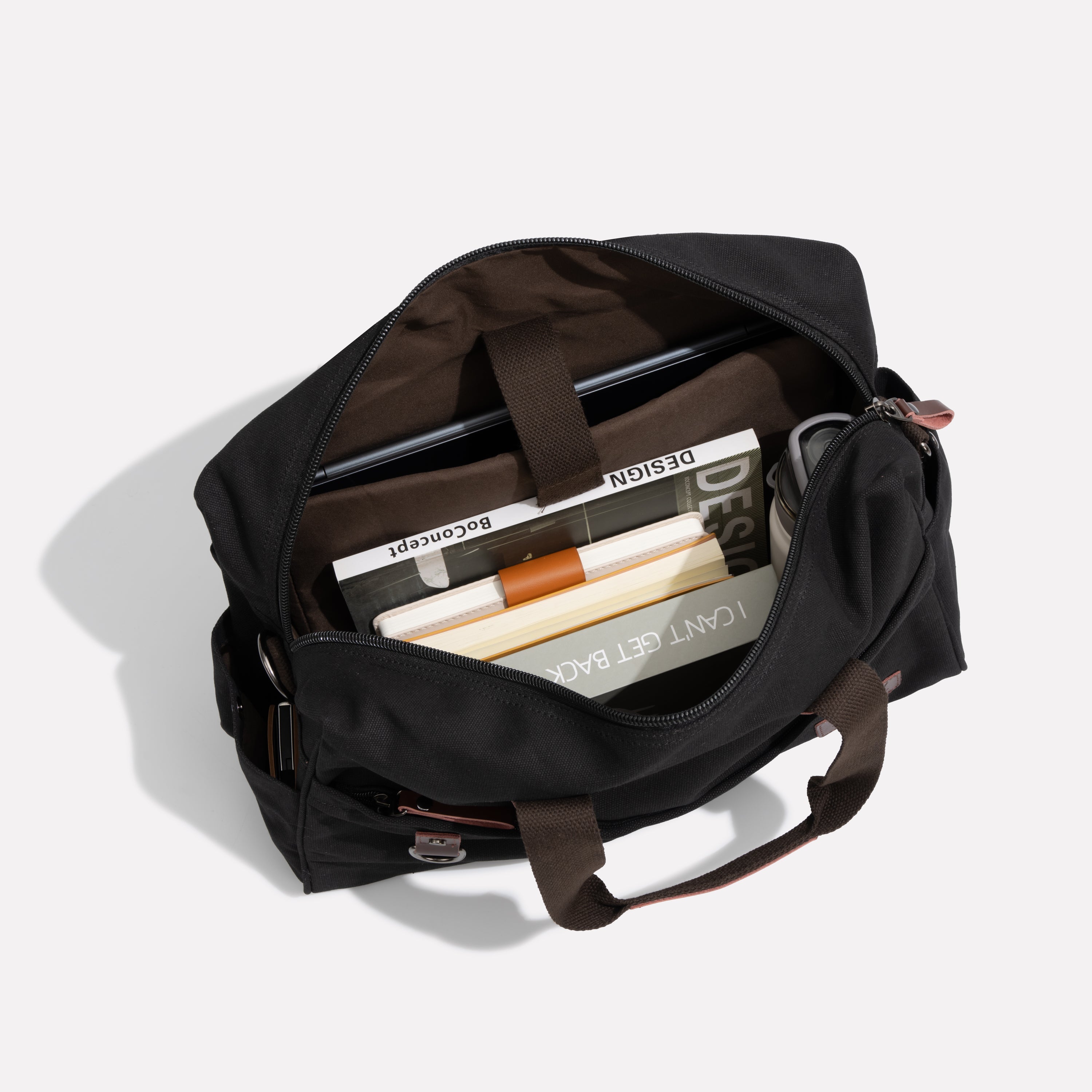 Men's Canvas Duffle Bag with Multiple Compartments and Adjustable Strap 2