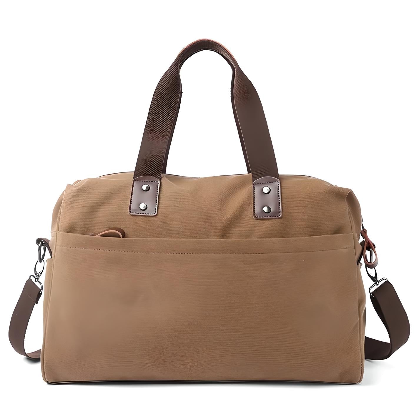 Men's Canvas Duffle Bag with Multiple Compartments and Adjustable Strap 8