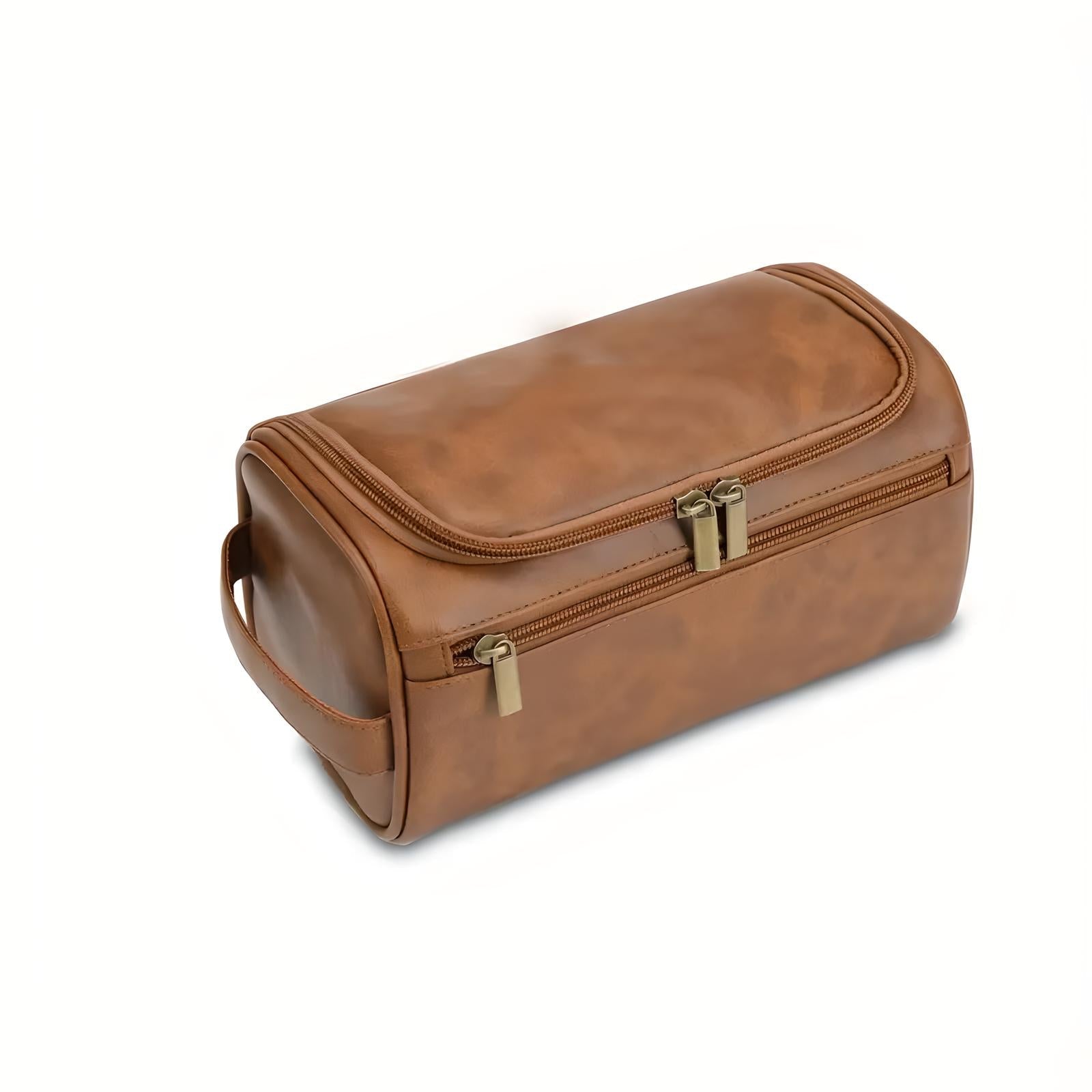 Men's Compact Travel Toiletry Bag with Water-Resistant Exterior 12