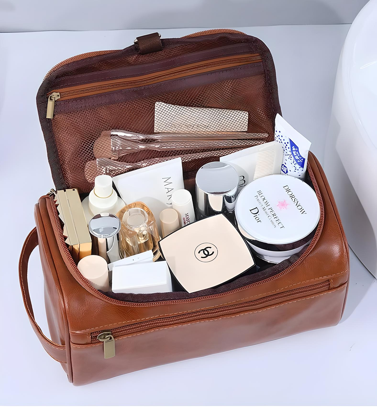 Men's Compact Travel Toiletry Bag with Water-Resistant Exterior 6