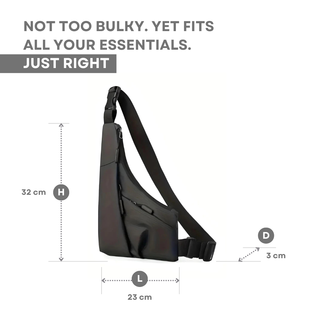 Men's Water-Resistant Crossbody Sling Bag with Anti-Theft Zippers 10