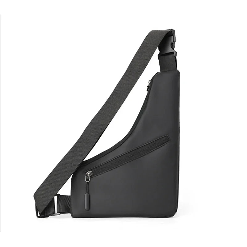 Men's Water-Resistant Crossbody Sling Bag with Anti-Theft Zippers 3