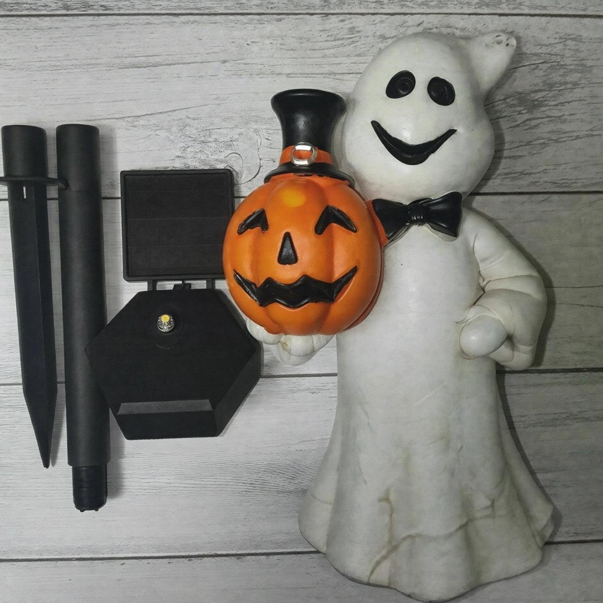 Outdoor Halloween Pumpkin Solar Pathway Light Garden Stake size and fit