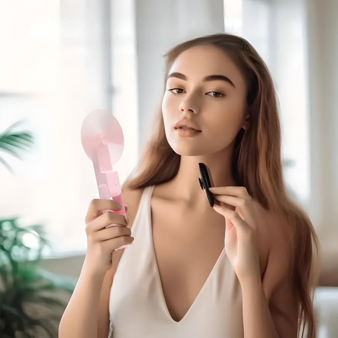 Portable Handheld Fan with Foldable Design and Adjustable Speed Settings 11