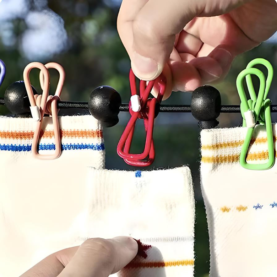 Portable Clothesline – Compact & Adjustable – Ideal for Travel with 12 Clothespins 6