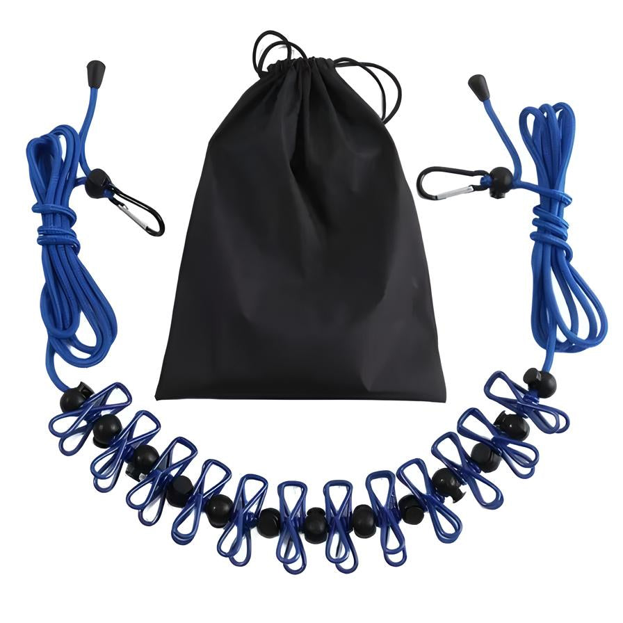 Portable Clothesline – Compact & Adjustable – Ideal for Travel with 12 Clothespins 9