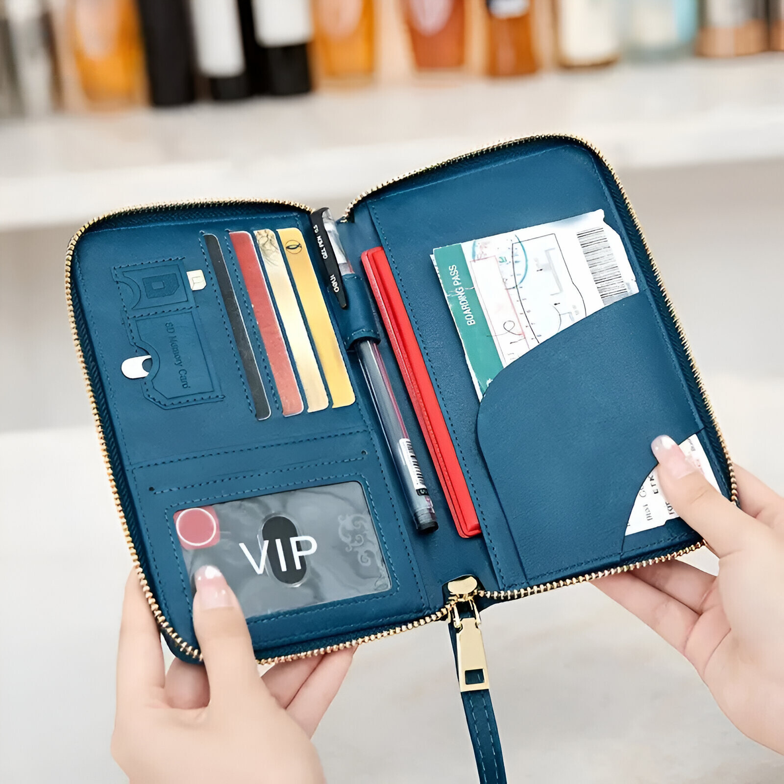 RFID Passport Holder – Secure & Organized – Water-Resistant Travel Document Case 6