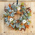 Fall Decoration for Porch Wreath with Pumpkins Maple Leaves lifestyle scene
