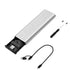 External Hard Drive Portable SSD M.2 USB 3.1 Enclosure Case Silver