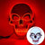 LED Skull Mask Light Up Halloween Face Mask Red color