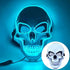 LED Skull Mask Light Up Halloween Face Mask Blue color