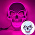 LED Skull Mask Light Up Halloween Face Mask Pink color