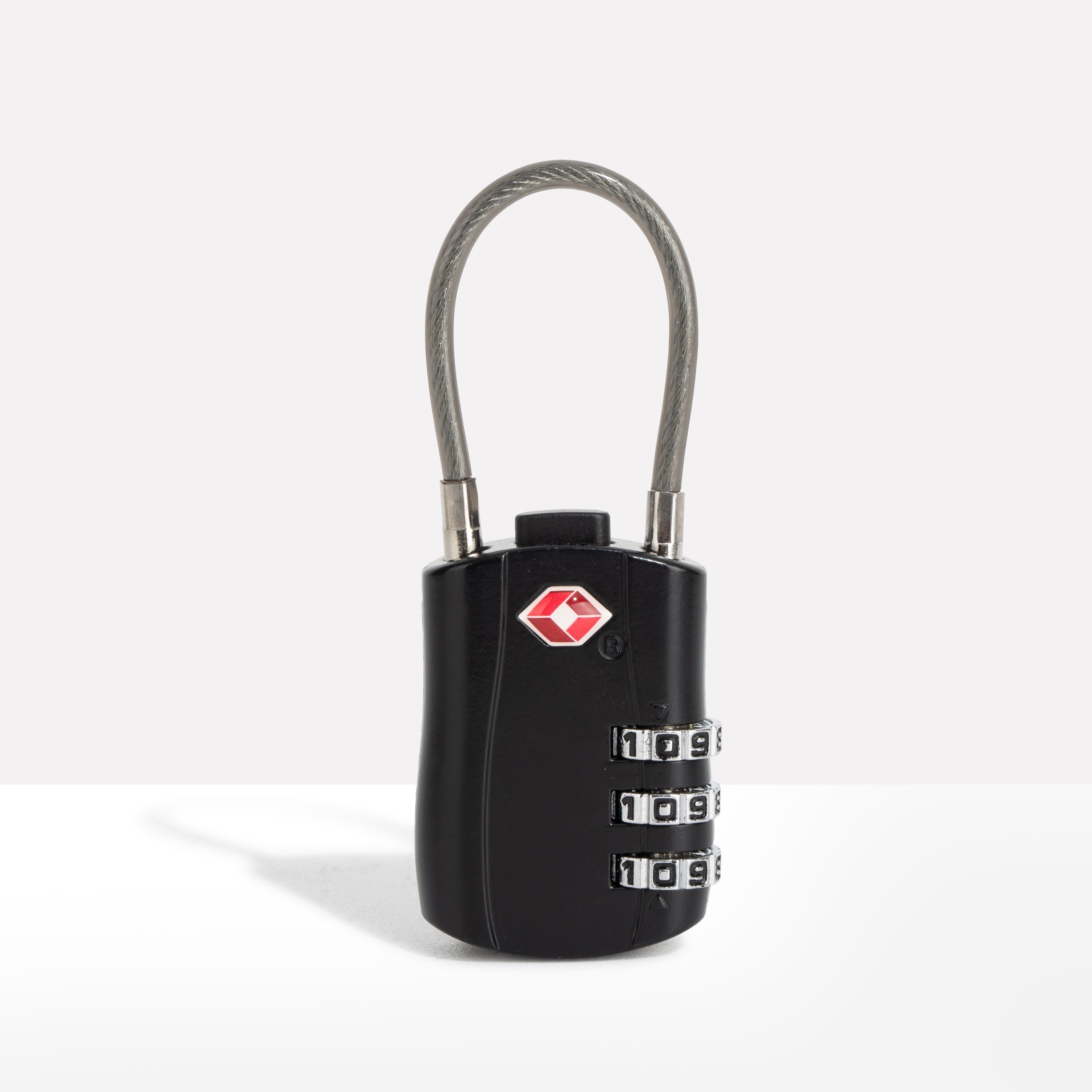 Unisex 3-Digit TSA Combination Luggage Lock Set - 2 Pack with Steel Cable 1
