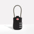 Unisex 3-Digit TSA Combination Luggage Lock Set - 2 Pack with Steel Cable 1