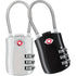 Unisex 3-Digit TSA Combination Luggage Lock Set - 2 Pack with Steel Cable 6