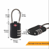 Unisex 3-Digit TSA Combination Luggage Lock Set - 2 Pack with Steel Cable 8