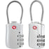 Unisex 3-Digit TSA Combination Luggage Lock Set - 2 Pack with Steel Cable 9